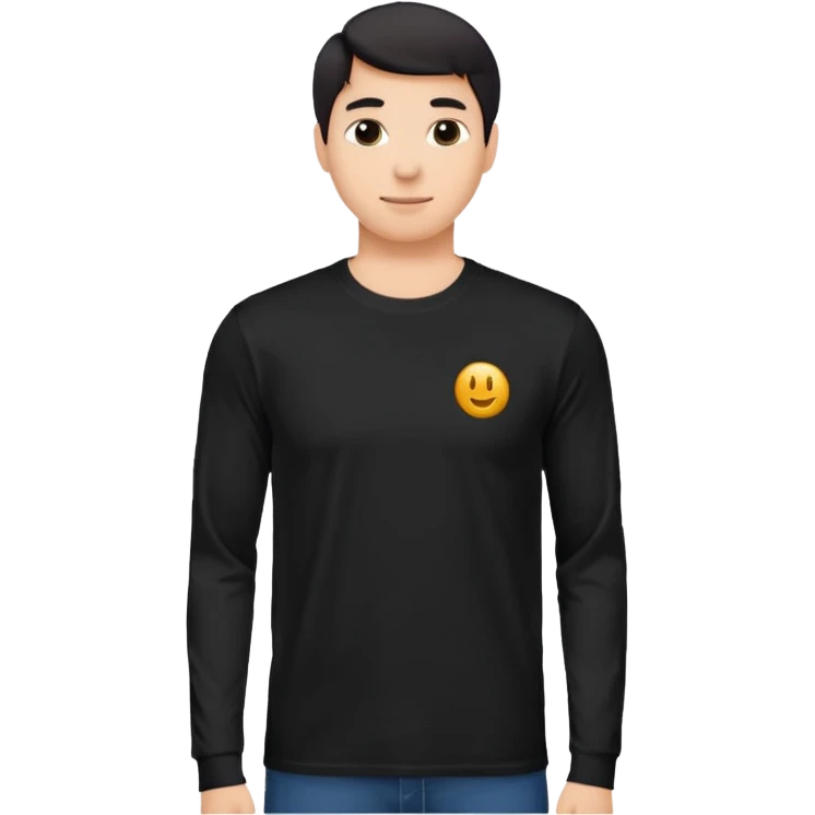 long sleeve t-shirt without smiley face emoji