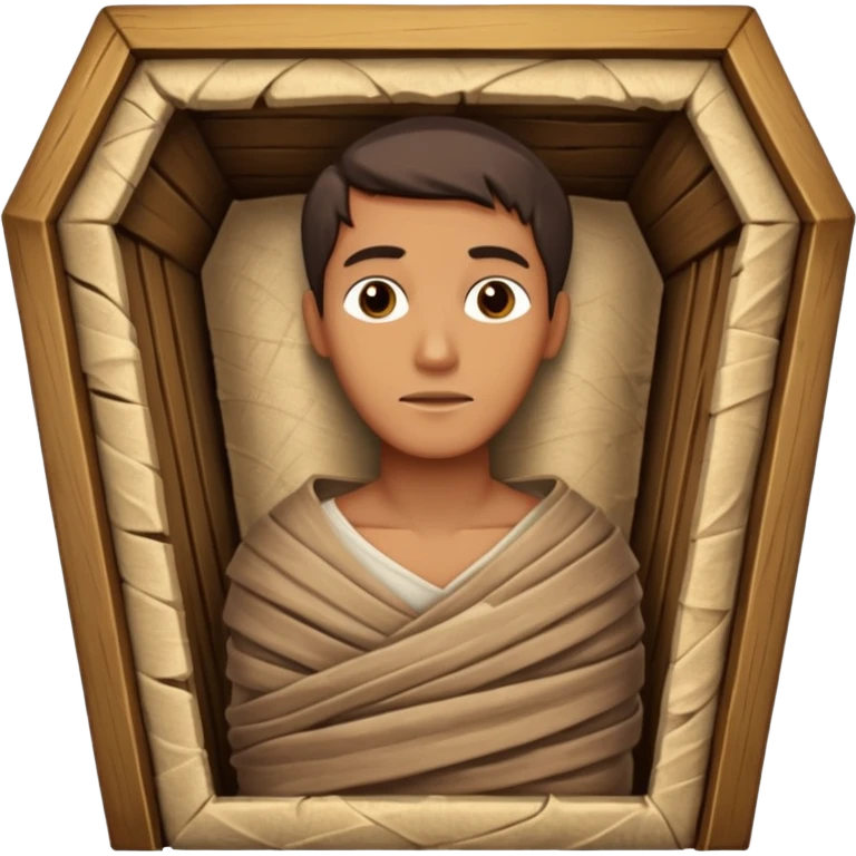mummy coffin with a guy in it emoji