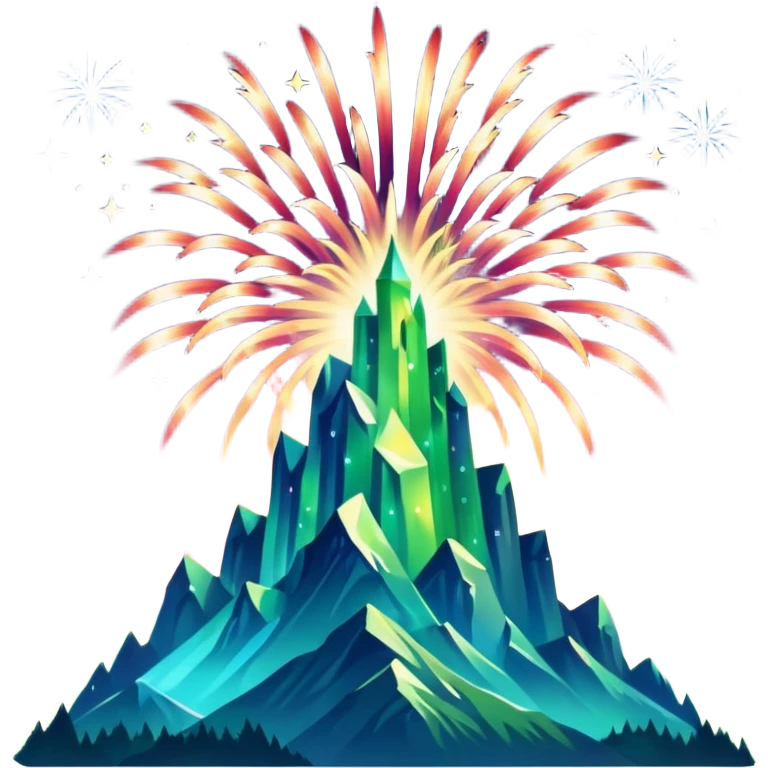 something that represents the aurora borealis lights and fireworks emoji
