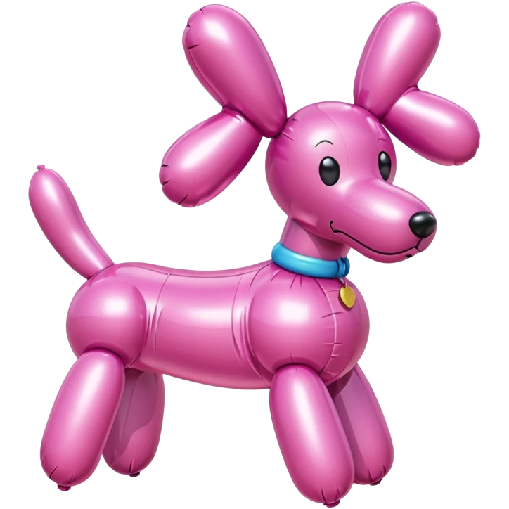 Balloon dog in pink emoji