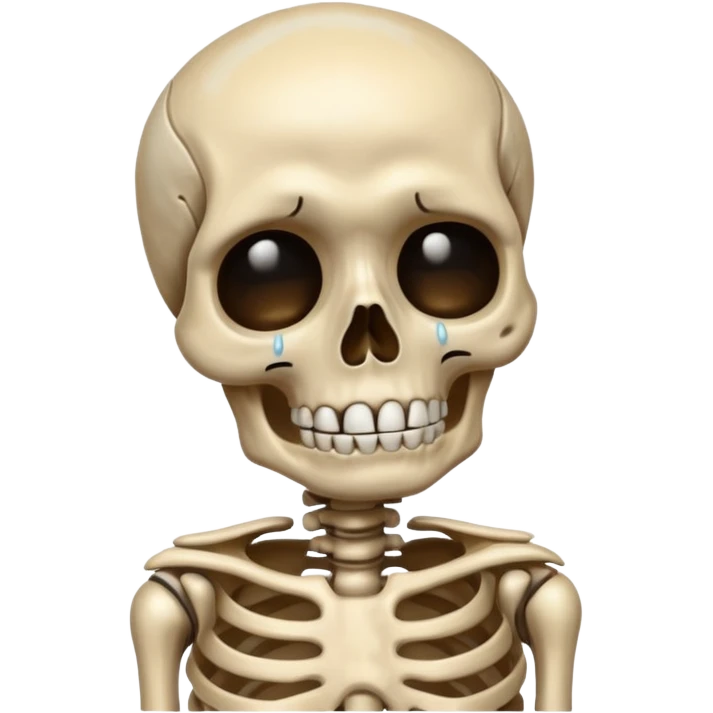 Squelette qui pleure emoji