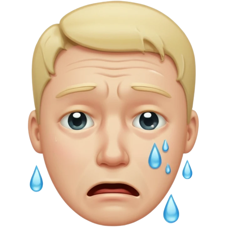 مردی که گریه میکند emoji