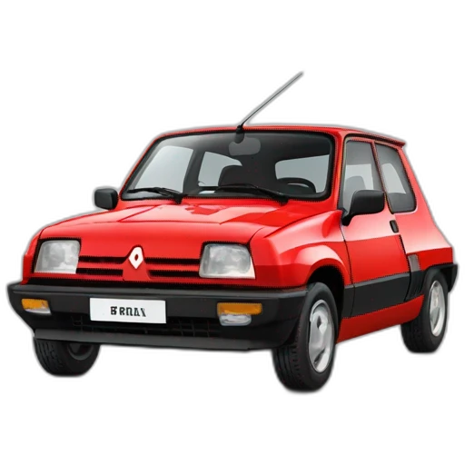 Renault super 5 rouge emoji