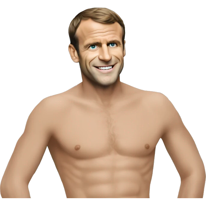 Emmmanuel Macron en Mayot de bain emoji