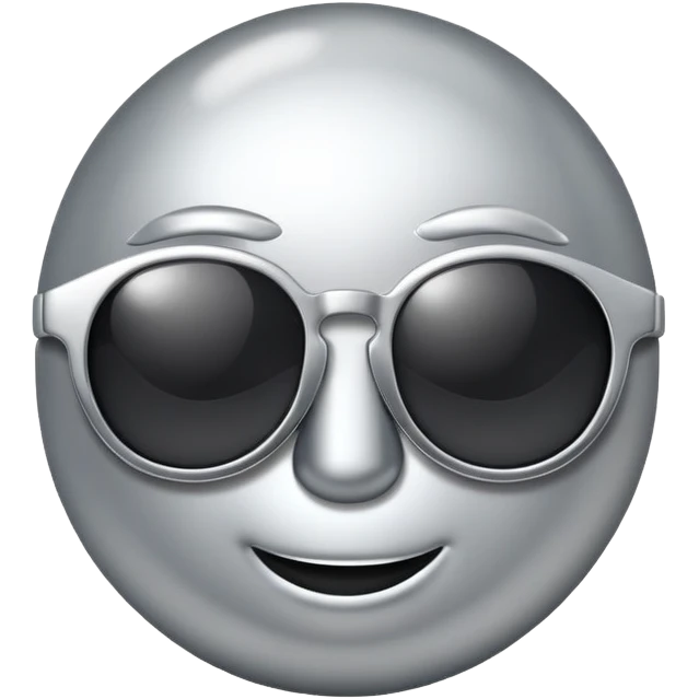 silver emoji with sunglasses emoji