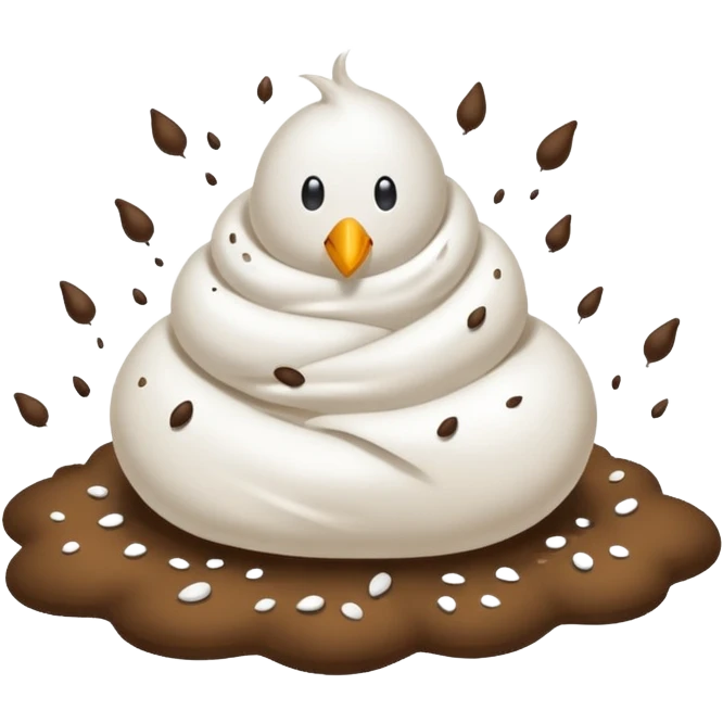 Oiseau qui fais caca sur les gens  emoji