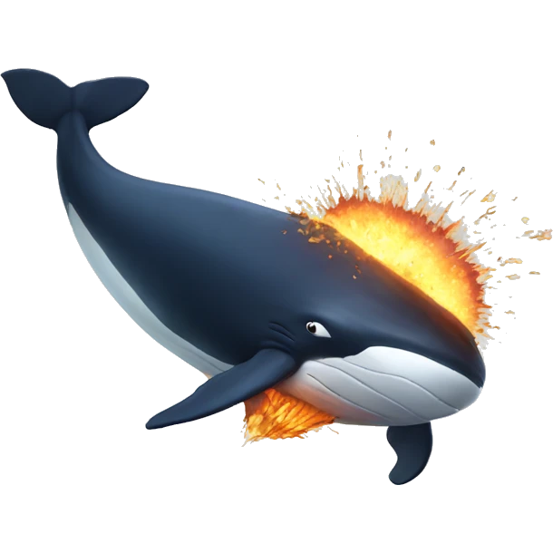Exploding whale emoji