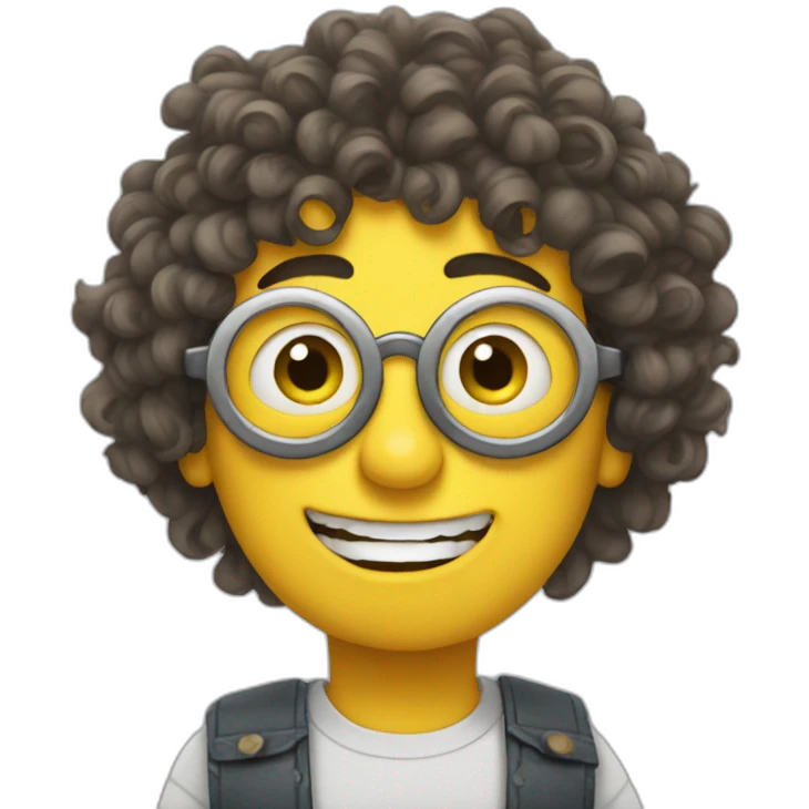 minion with curly hair emoji