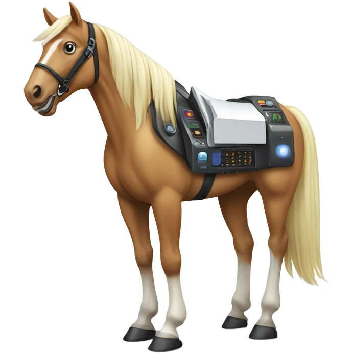 Battery powered horse emoji