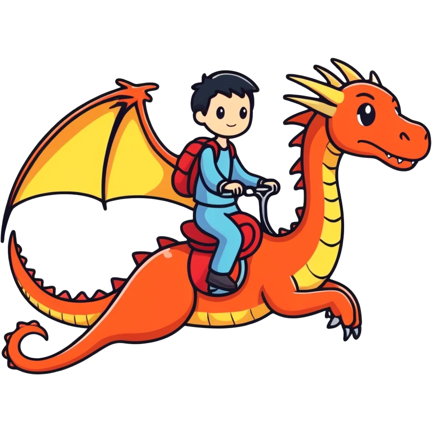 Me riding a dragon emoji