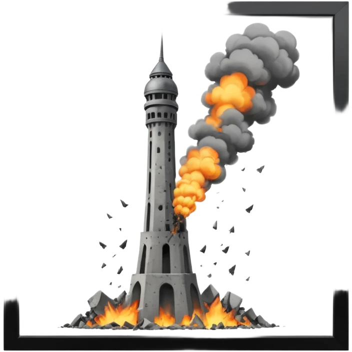 Uçak çarpan kule emoji