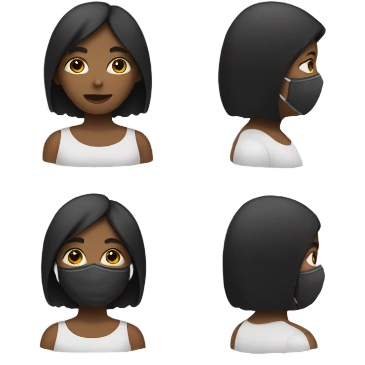 Girl wearing face emoji