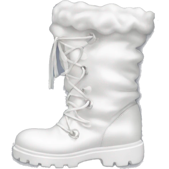 Puffy paded oversized chunky white boots emoji