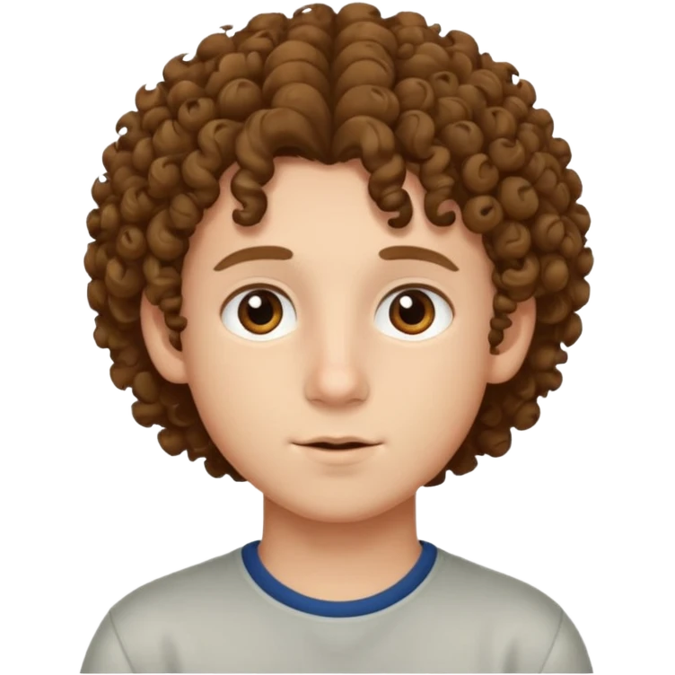 ولد بشعر كيرلي  emoji