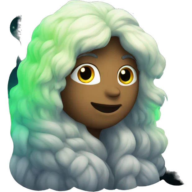 Northern Lights, black background fill emoji