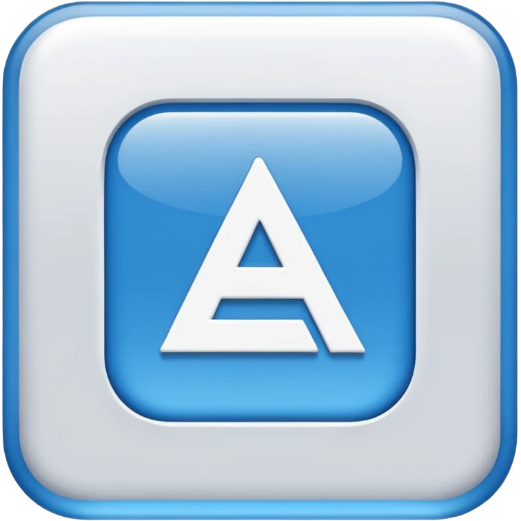 A flat vector emoji icon representing translation between Arabic and Spanish. Two overlapping squares: the front square is blue with a white letter 'A', the back square is light gray with the white Arabic letter 'ع' (Ain). Minimalist design, rounded corners, high quality, white background. emoji