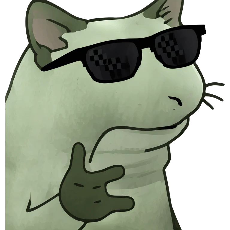 Cat with sunglasses emoji