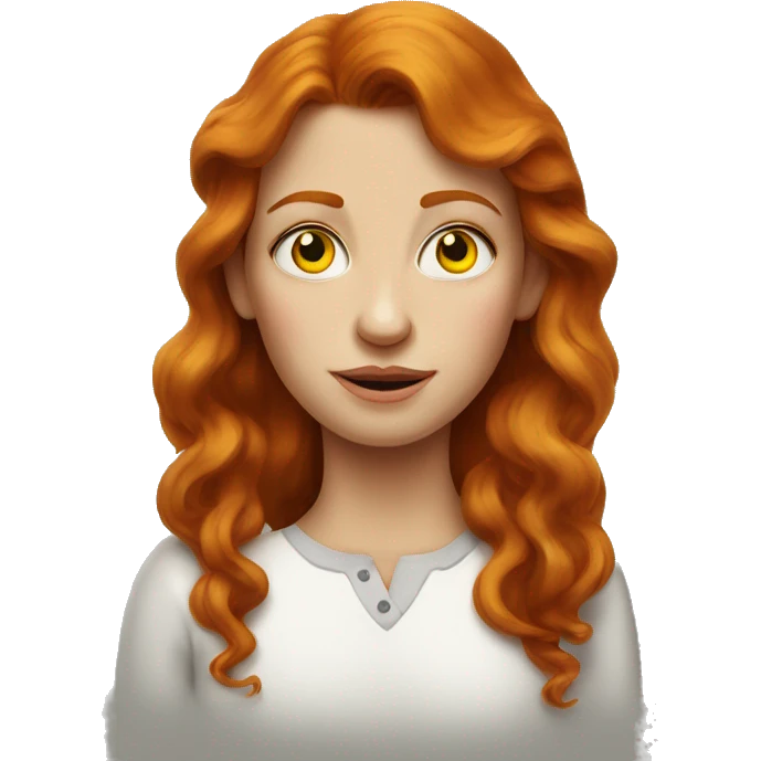 Gullveig redhead with yellow eyes emoji