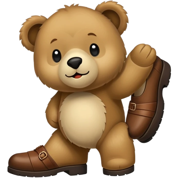 Oso con zapatos  emoji