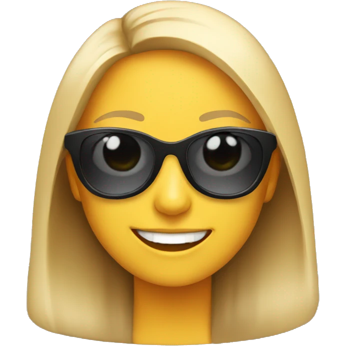smiling girls in sunglasses emoji