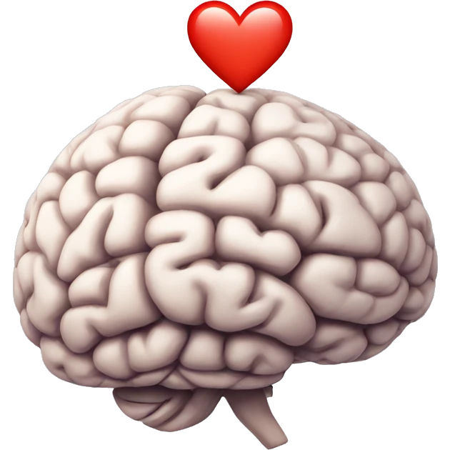 Brain with heart emoji