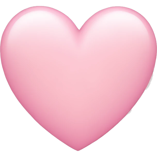 Light pink heart cute emoji