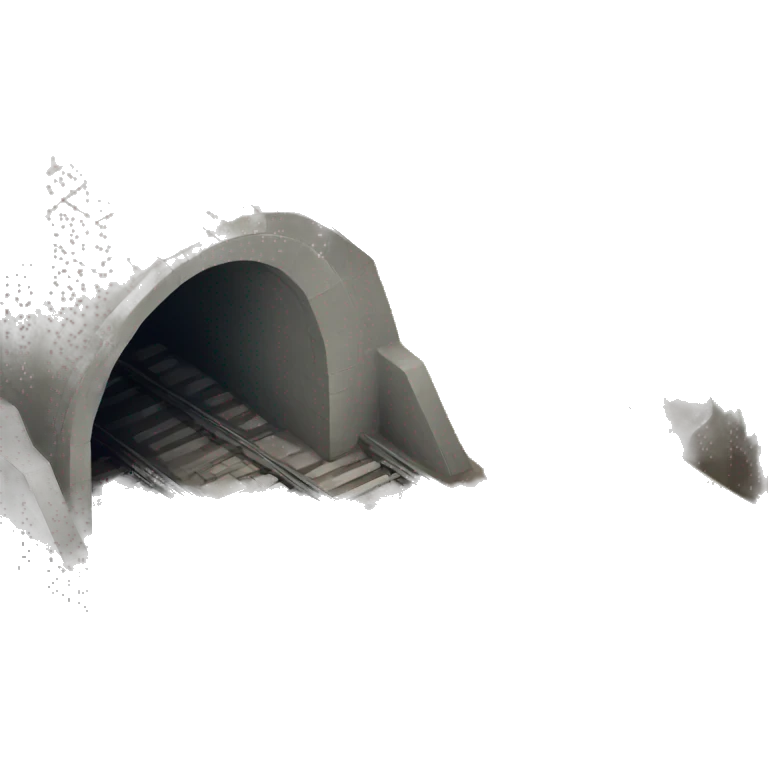 train tunnel isometric emoji
