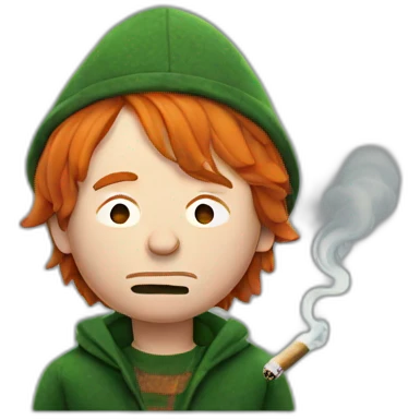 Ron Weasley smoking weed emoji