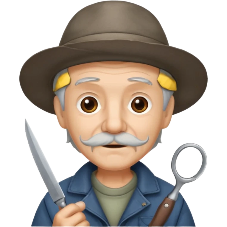 OLD MAN GARDNER WITH SESORS emoji