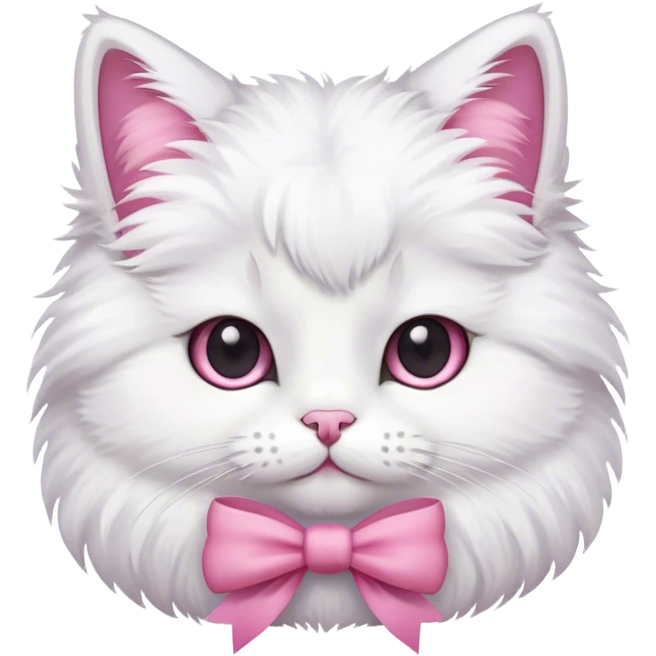 Cat with pink bow emoji