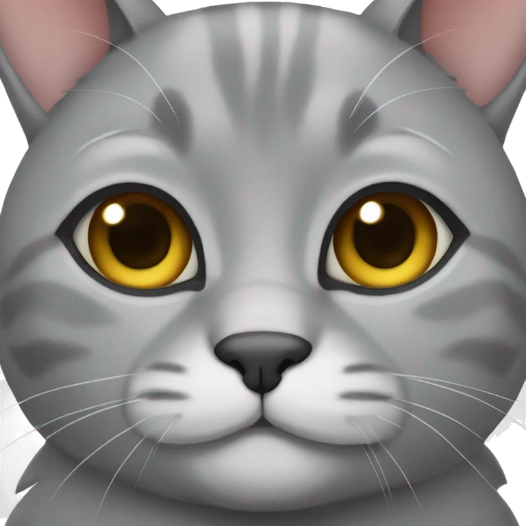 Lop-eared gray cat emoji
