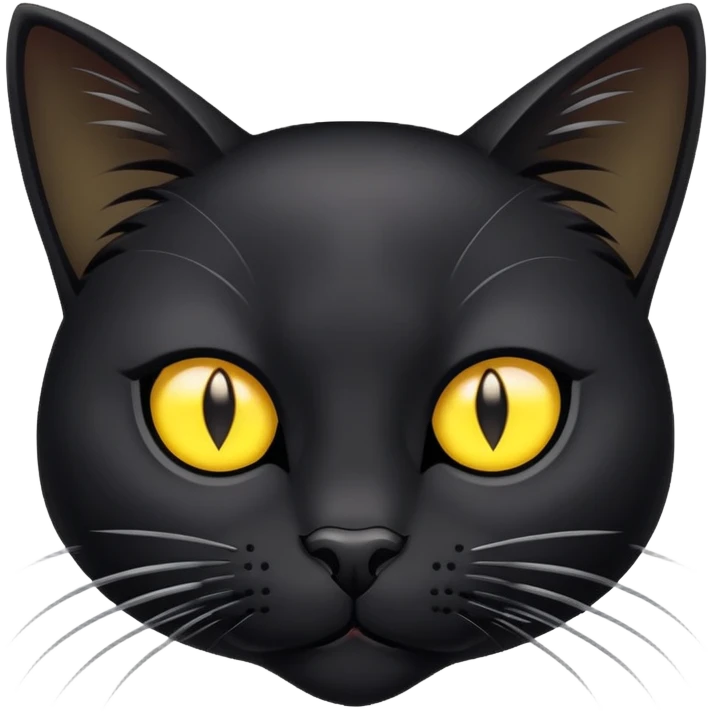 Black cat head emoji