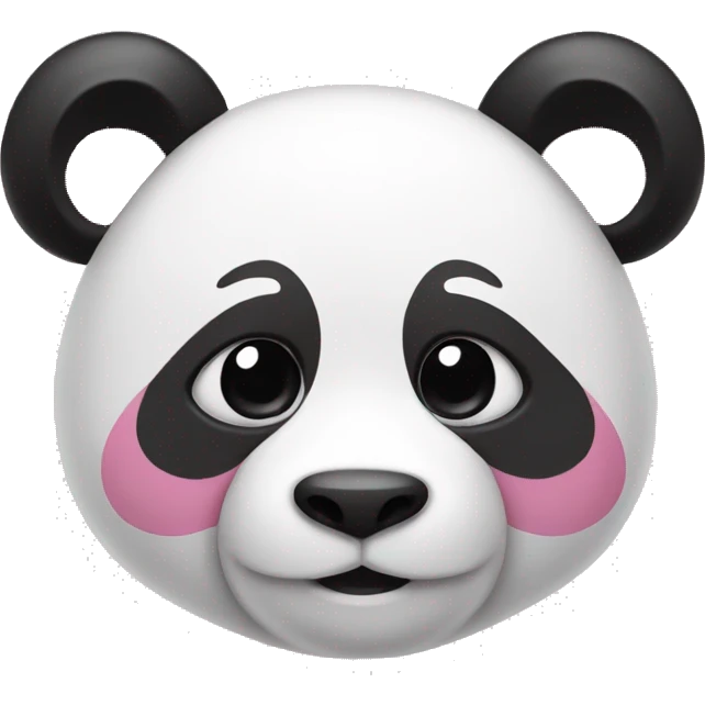 pink and white panda emoji