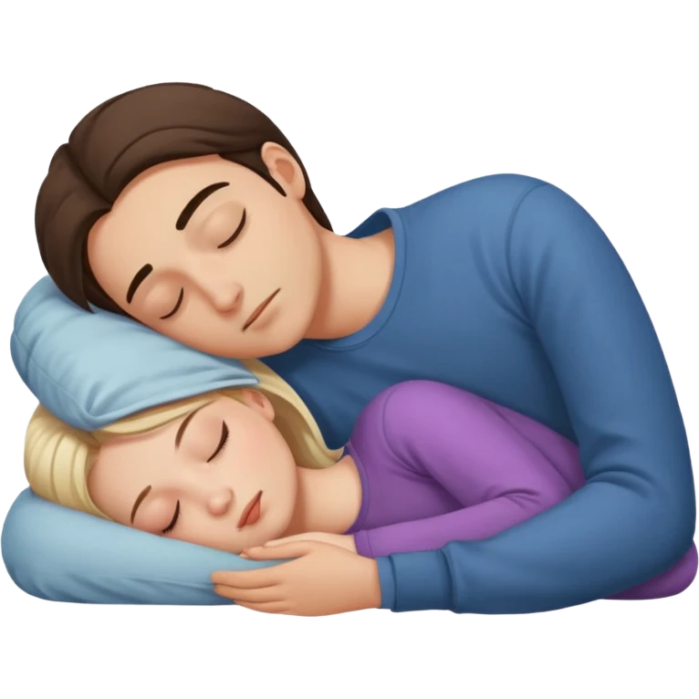 a naked girl and guy sleeping emoji