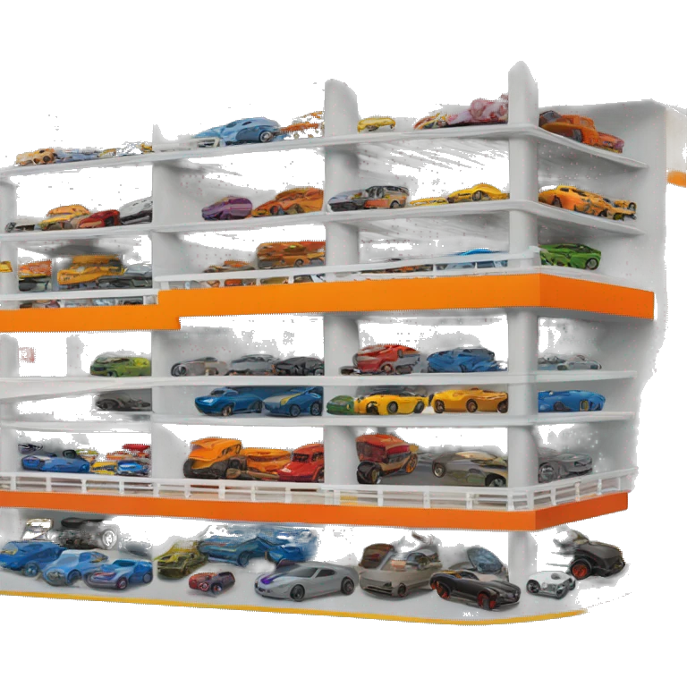 Multi-story garage for capacity 500 hot wheels cars. emoji