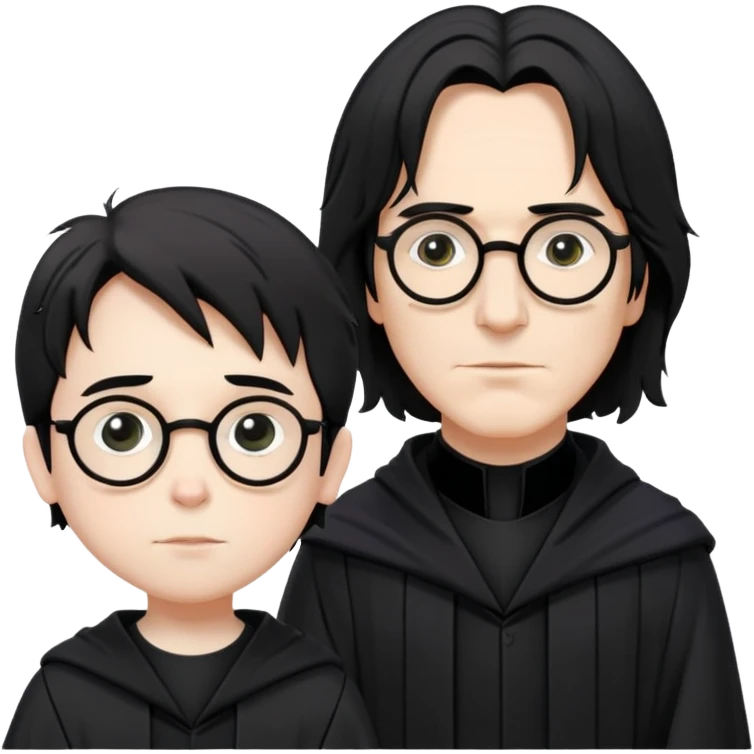 Professor Snape standing next to Harry Potter emoji