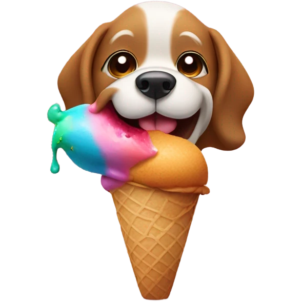 dog with ice cream  emoji