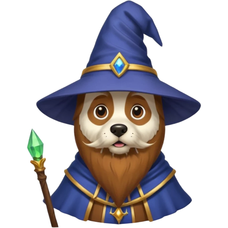 Dog wizard emoji
