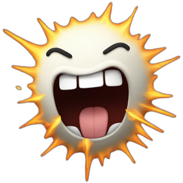exploding while laughing emoji