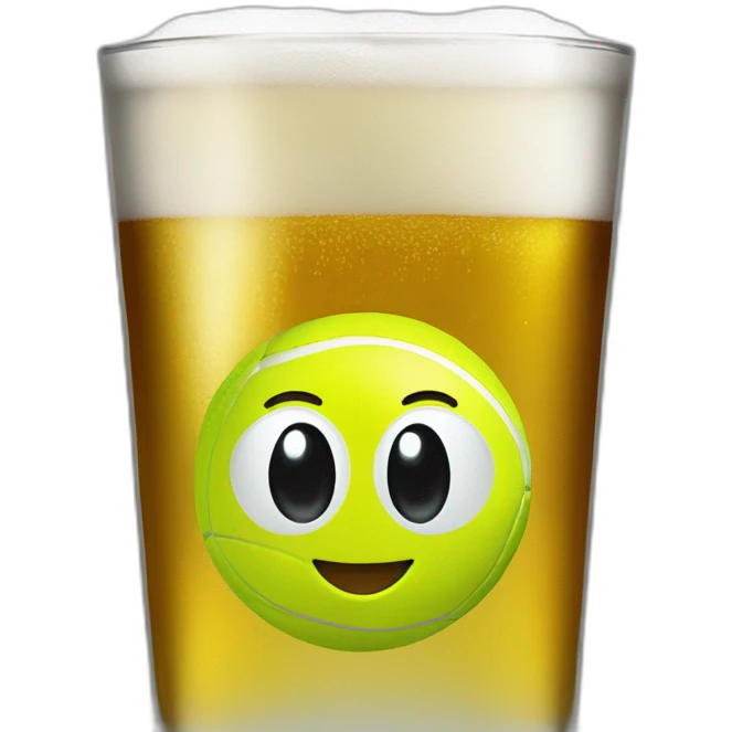 tennis-ball-in-a-glass-of-beer emoji