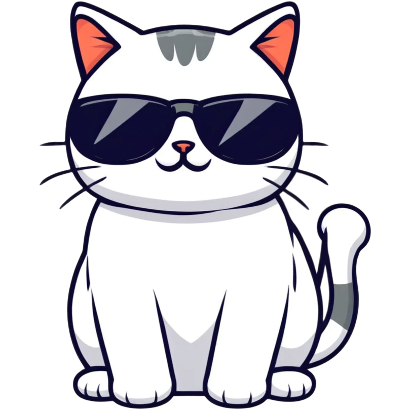 Cat with sunglasses emoji