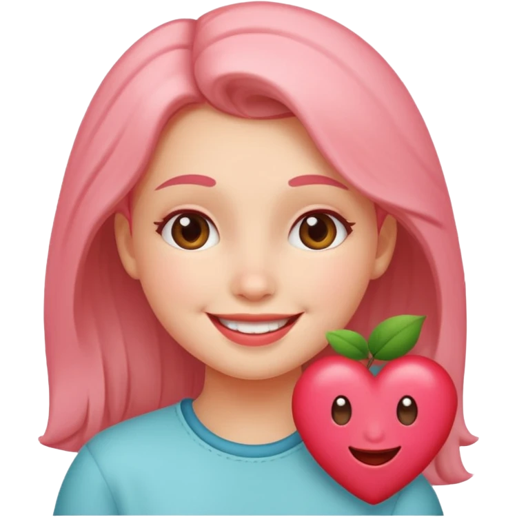 una niña enamorada  emoji