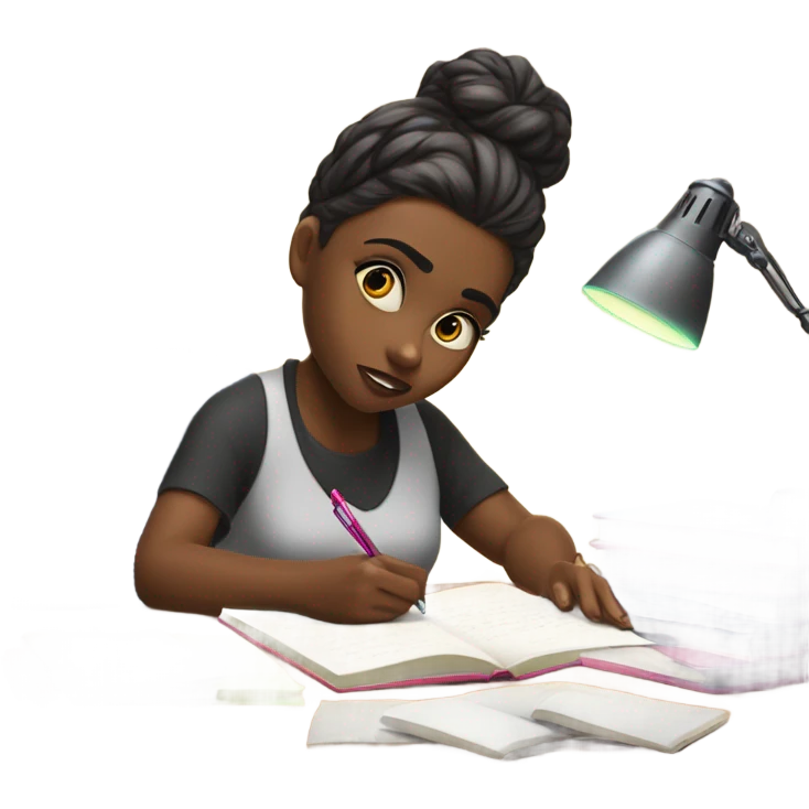 girl studying  emoji