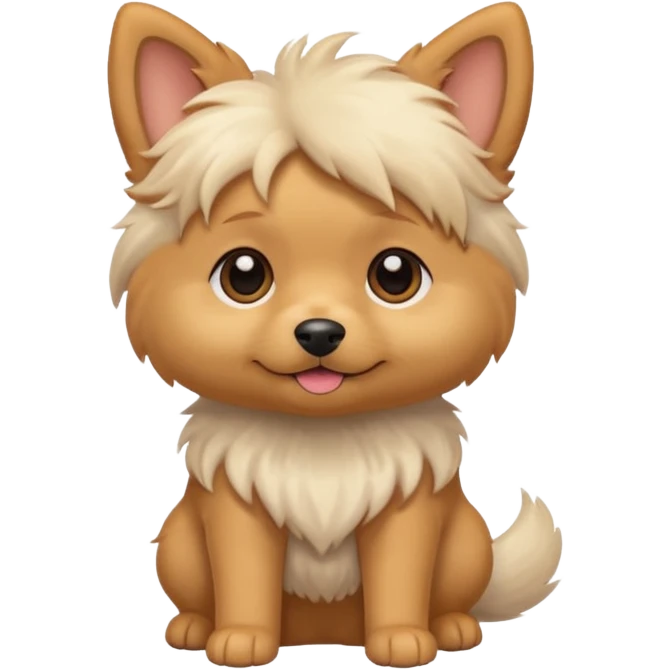 щпиц со светлой шерстью emoji