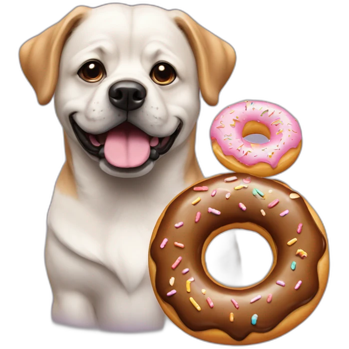 Mélange de chien et de donut emoji