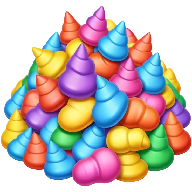 Rainbow unicorn poop emoji