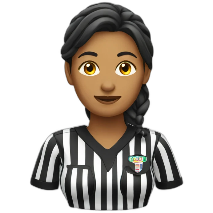 woman soccer referee emoji