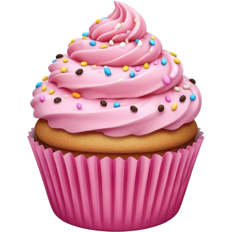 Cupcake with pink icing emoji