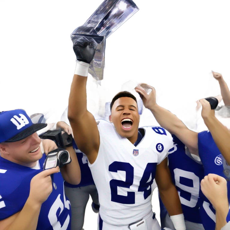 saquon barkley winning nfl championship  emoji