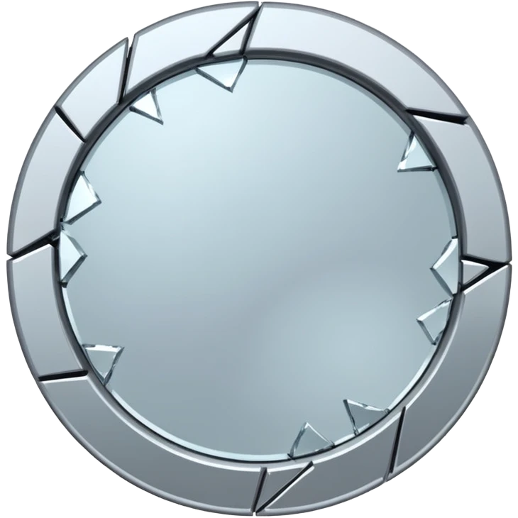 broken round mirror emoji